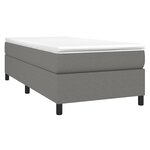 vidaXL Cadre de lit gris foncé 100x200 cm tissu