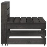 vidaXL Salon de jardin 3 Pièces Bois de pin imprégné de gris