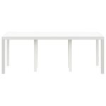 Table de jardin vidaXL Blanche 200x100x73 cm en poly rattan