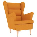 vidaXL Fauteuil jaune foncé 74x84x100 cm tissu