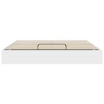 vidaXL Cadre de lit ottoman avec stockage Blanc 193 x 120 x 25 cm