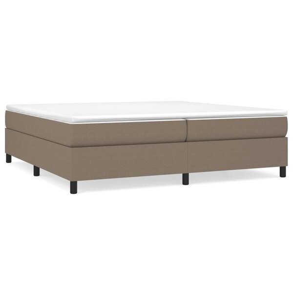vidaXL Sommier à lattes de lit avec matelas Taupe 200x200 cm Tissu