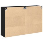vidaXL Meubles muraux 2 Pièces en chêne noir 69 5 x 34 x 90 cm en bois technique.