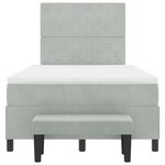 vidaXL Lit à ressorts avec matelas Gris clair 120 x 190 cm Velours