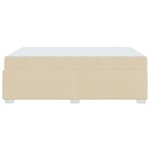 vidaXL Cadre de lit avec matelas Crème 140 x 200 cm tissu