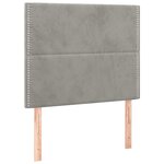 vidaXL Cadre de lit avec tête de lit Gris clair 120x200 cm