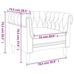 vidaXL Fauteuil Chesterfield gris foncé tissu