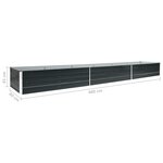 vidaXL Lit surélevé de jardin Acier galvanisé 480x80x45 cm Anthracite