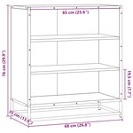 vidaXL Buffet chêne fumé 68x35x76 cm bois d'ingénierie et métal