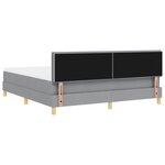 vidaXL Lit à sommier avec matelas Gris clair 180x200 cm Tissu