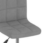 vidaXL Chaises pivotantes à manger lot de 2 gris clair velours