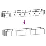 vidaXL Jardinière noir 360x80x40 cm acier