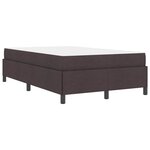vidaXL Lit à ressorts Marron foncé 120 x 190 cm tissu