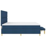 vidaXL Lit à ressorts avec matelas Bleu 200 x 200 cm tissu