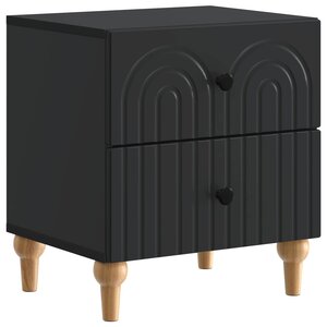 vidaXL Cabinet de chevet Noir 43 x 34 5 x 48 cm Bois d'ingénierie