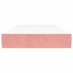 vidaXL Matelas de lit à ressorts ensachés rose 90x220x20 cm velours