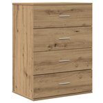 vidaXL Buffet Chêne artisan 60 x 39 x 80 cm Bois d'ingénierie