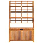 vidaXL Boîte de rangement avec treillis 99x50x160 cm Acacia massif