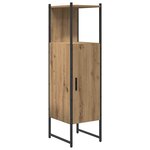 vidaXL Ensemble de mobilier de salle de bain avec porte 4 Pièces Marron