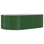 vidaXL Lit surélevé de jardin Vert 212x140x68cm Acier enduit de poudre