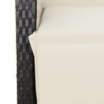 vidaXL Ensemble à manger de jardin 9Pièces coussins noir résine tressée