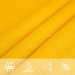 vidaXL Voile d'ombrage 160 g/m² triangulaire jaune 4x5x5 m PEHD