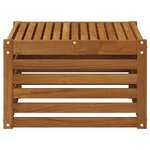 vidaXL Table de jardin Bois d'Acacia Massif Naturel 59 x 59 x 37 cm
