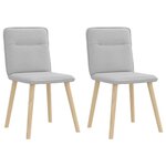 vidaXL Chaises à manger lot de 2 gris nuage tissu
