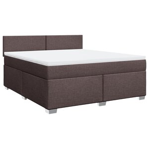 vidaXL Sommier à lattes de lit avec matelas Marron foncé 180x200 cm