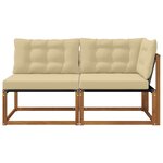 vidaXL 7 pc Canapé d’extérieur milieu et coin Bois d'Acacia Massif
