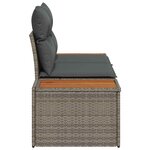 vidaXL Canapé de jardin Gris 184 x 62 x 85cm polyrotin