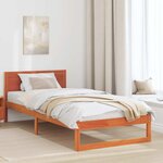 vidaXL Cadre de lit Marron 80 x 200 cm Bois de pin massif