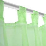 vidaXL Rideau fin Vert pomme 140x175 cm 2 Pièces