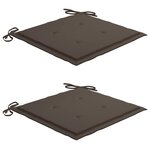 vidaXL Ensemble de bistro 3Pièces avec coussins taupe Bois de teck massif