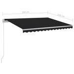 vidaXL Auvent rétractable automatique et poteaux 3 5x2 5 m Anthracite