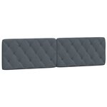 vidaXL Cadre de lit sans matelas gris foncé 200x200 cm velours