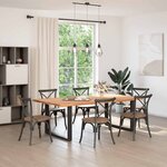 vidaXL Dessus de table marron clair bois chêne massif rectangulaire