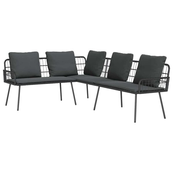 vidaXL Canapé avec coussin Gris 61.5 x 123 x 82cm Métal