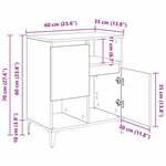 vidaXL Buffet Bois ancien 60 x 35 x 70 cm Bois d'ingénierie
