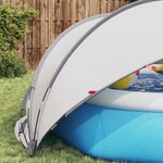 vidaXL Dôme de piscine Gris et orange 336 x 322 x 160 cm