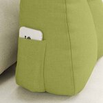 vidaXL Coussin de Dos Vert clair 60 x 24 x 50 cm tissu