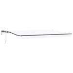 vidaXL Auvent Rétractable Blanc 500 ×350 cm tissu