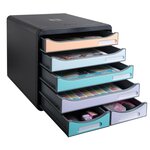 Module De Classement Big Box Maxi 6 Tiroirs Aquarel - Couleurs Assorties - Exacompta