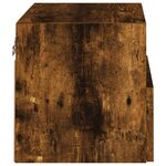vidaXL Meubles TV muraux 2 Pièces chêne fumé 40x30x30cm bois d'ingénierie