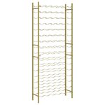 vidaXL Casier à bouteilles pour 96 bouteilles Doré Métal