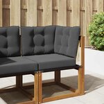 vidaXL Coussin de canapé d'extérieur 3 Pièces Anthracite Polyester