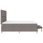 vidaXL Lit à ressorts avec matelas Taupe 180 x 200 cm tissu