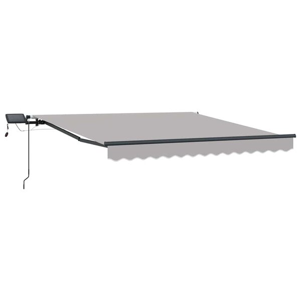 vidaXL Auvent Rétractable Gris clair 300 x 250 cm tissu