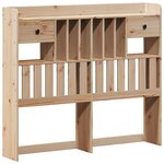 vidaXL Lit bibliothèque sans matelas 135x190 cm bois de pin massif