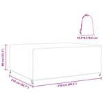 vidaXL Housse pour meubles Uni Noir 250 x 210 x 90 cm 600D